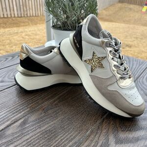 Vintage Havana 1954 Major Star Glitter Suede Retro Platform Sneakers